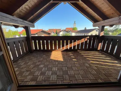 Ein Balkon oder eine Terrasse in der Unterkunft Nice Holiday Apartment near Munich and beautiful Starnberger See
