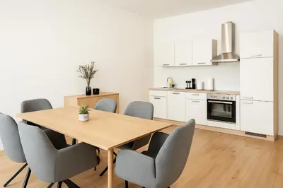 Küche/Küchenzeile in der Unterkunft SMS Homes I Auszeit in Kaufbeuren Zentrum