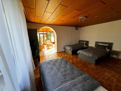 Ein Sitzbereich in der Unterkunft Vardi Haus
