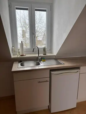 Küche/Küchenzeile in der Unterkunft Ferienwohnung mit Küche und Bad