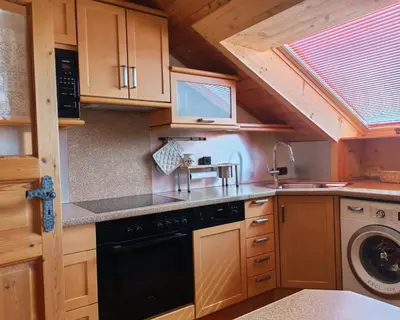 Küche/Küchenzeile in der Unterkunft Ferienwohnung Mei Ruh'