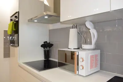 Küche/Küchenzeile in der Unterkunft Zentral Apartment