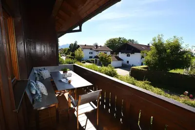 Ein Balkon oder eine Terrasse in der Unterkunft ChiemseeGlück