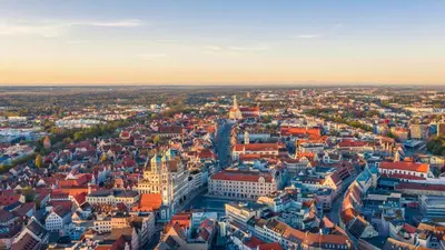 Ein allgemeiner Blick auf Augsburg oder ein Stadtblick von der Ferienwohnung aus