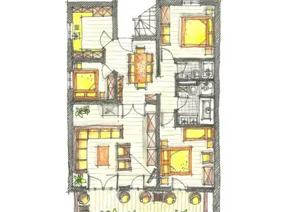 Grundriss der Unterkunft Holiday apartment Karwendel