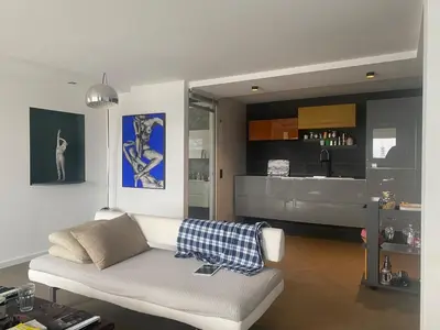 Ein Sitzbereich in der Unterkunft luxurious apartment with amazing view