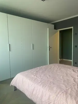 Ein Bett oder Betten in einem Zimmer der Unterkunft luxurious apartment with amazing view