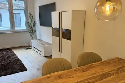 Ein Sitzbereich in der Unterkunft New spacious luxury apartment at Rathaushausplatz