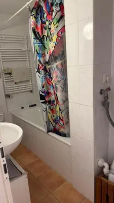 Ein Badezimmer in der Unterkunft City apartment next to Oktoberfest
