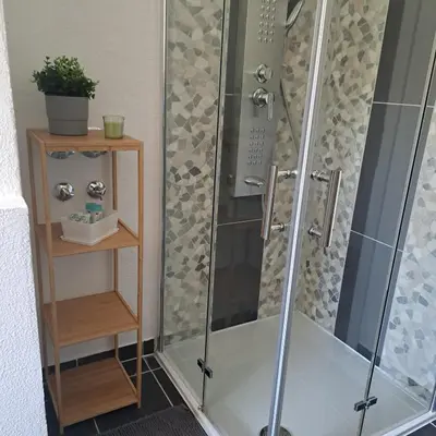 Ein Badezimmer in der Unterkunft Ferienwohnung Friedlandeck