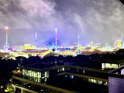 Ein allgemeiner Blick auf München oder ein Stadtblick von der Ferienwohnung aus