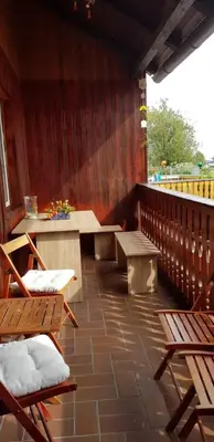 Ein Balkon oder eine Terrasse in der Unterkunft Müllers Monteur- und Gruppenunterkunft Gangkofen