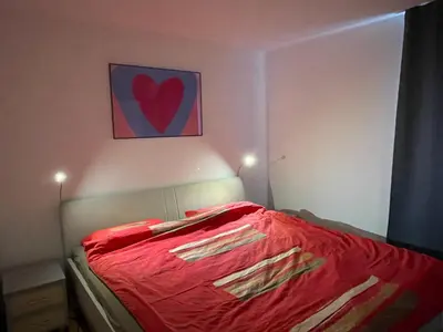 Ein Bett oder Betten in einem Zimmer der Unterkunft Exklusive Panorama-Ferienwohnung für bis zu 6 Personen in Bad Aibling