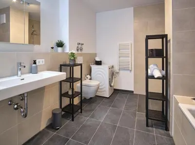 Ein Badezimmer in der Unterkunft Exklusive Panorama-Ferienwohnung für bis zu 6 Personen in Bad Aibling