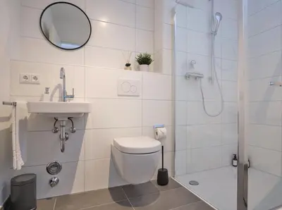 Ein Badezimmer in der Unterkunft Exklusive Panorama-Ferienwohnung für bis zu 6 Personen in Bad Aibling