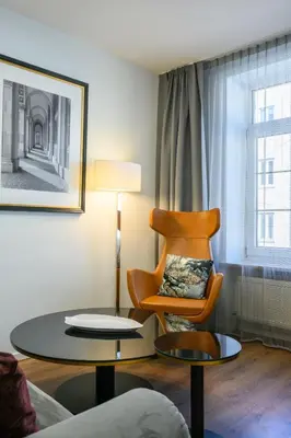 Ein Sitzbereich in der Unterkunft Munich Furnished Apartments