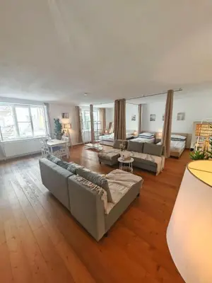 Ein Sitzbereich in der Unterkunft Munique City Residence Go