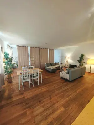 Ein Sitzbereich in der Unterkunft Munique City Residence Go