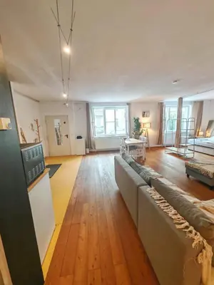 Ein Sitzbereich in der Unterkunft Munique City Residence Go