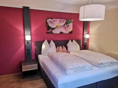 Ein Bett oder Betten in einem Zimmer der Unterkunft Ferienhof Seethaler Wörthsee