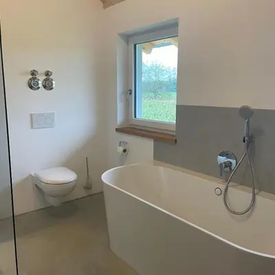 Ein Badezimmer in der Unterkunft Grüne Gams - Neubau Designwohnung mit 2 Balkonen