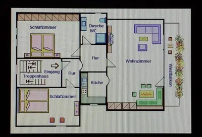 Grundriss der Unterkunft Ferienwohnung Spitzenblick Gentes