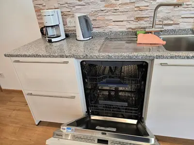 Küche/Küchenzeile in der Unterkunft Ferienwohnung am Eichberg