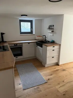 Küche/Küchenzeile in der Unterkunft Rufus' Bergblick