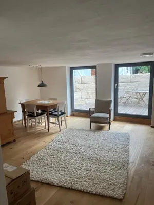 Ein Sitzbereich in der Unterkunft Rufus' Bergblick