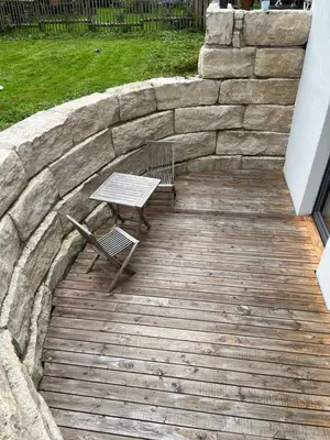 Ein Patio oder anderer Außenbereich in der Unterkunft Rufus' Bergblick
