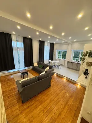 Ein Sitzbereich in der Unterkunft Bavaria Home Modern Living