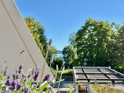 Ein Garten an der Unterkunft Snug Stays 8 - ruhige Toplage Seeblick Design-Wohnung I 3-Zimmer I zentral
