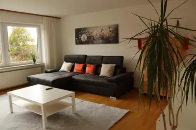 Ein Sitzbereich in der Unterkunft Tolle Ferienwohnung in Altomünster