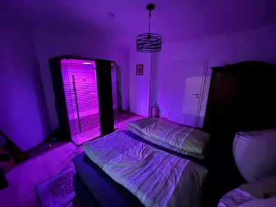 Ein Bett oder Betten in einem Zimmer der Unterkunft Bergblick