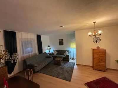 Ein Sitzbereich in der Unterkunft Bergblick