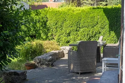 Ein Garten an der Unterkunft Ferienhaus Achendamm