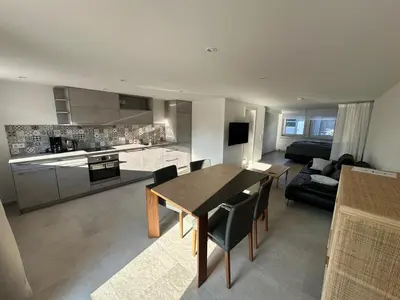Küche/Küchenzeile in der Unterkunft Hopfenwohnung 3