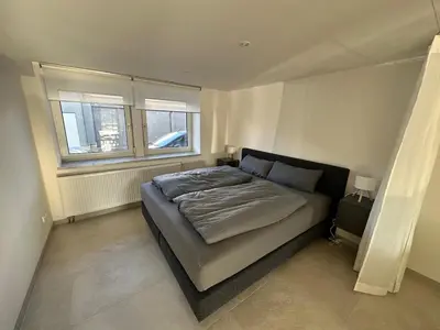 Ein Bett oder Betten in einem Zimmer der Unterkunft Hopfenwohnung 3