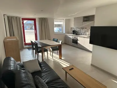 Küche/Küchenzeile in der Unterkunft Hopfenwohnung 3