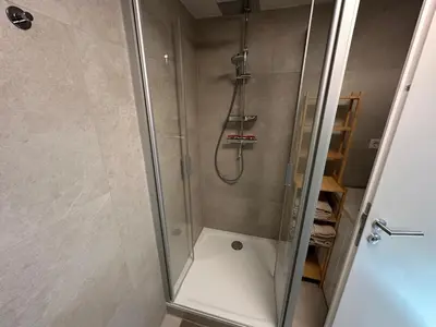 Ein Badezimmer in der Unterkunft Hopfenwohnung 3