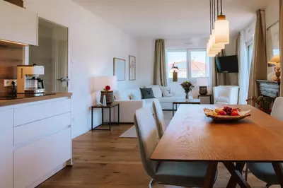 Küche/Küchenzeile in der Unterkunft Ferienwohnung Leopoldine Chiemgau