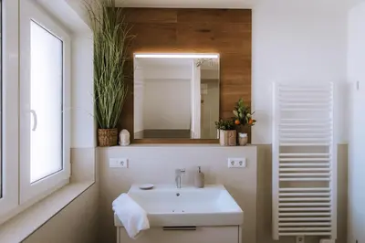 Ein Badezimmer in der Unterkunft Ferienwohnung Leopoldine Chiemgau