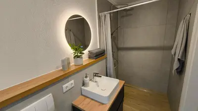 Ein Badezimmer in der Unterkunft Ferienwohnung Schmidmayer