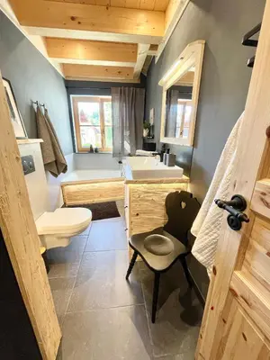 Ein Badezimmer in der Unterkunft Ferienwohnung Dahoam