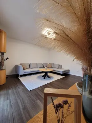 Ein Sitzbereich in der Unterkunft Beim Mooswiesler Dahoam