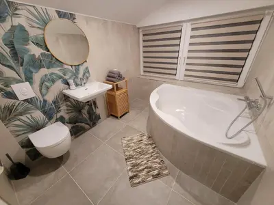 Ein Badezimmer in der Unterkunft Beim Mooswiesler Dahoam