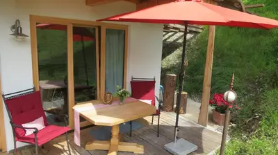 Ein Garten an der Unterkunft Mountain Lodge