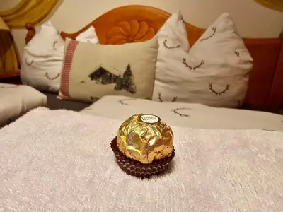Ein Bett oder Betten in einem Zimmer der Unterkunft Ferienwohnung Soiernseelig