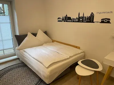 Ein Bett oder Betten in einem Zimmer der Unterkunft private parking,old town,52m2,terrace,no stairs, newly renovated,