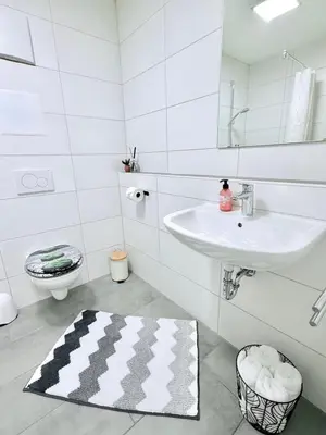 Ein Badezimmer in der Unterkunft Zentrumsnah, Balkon, Amazon Prime,Self Checkin
